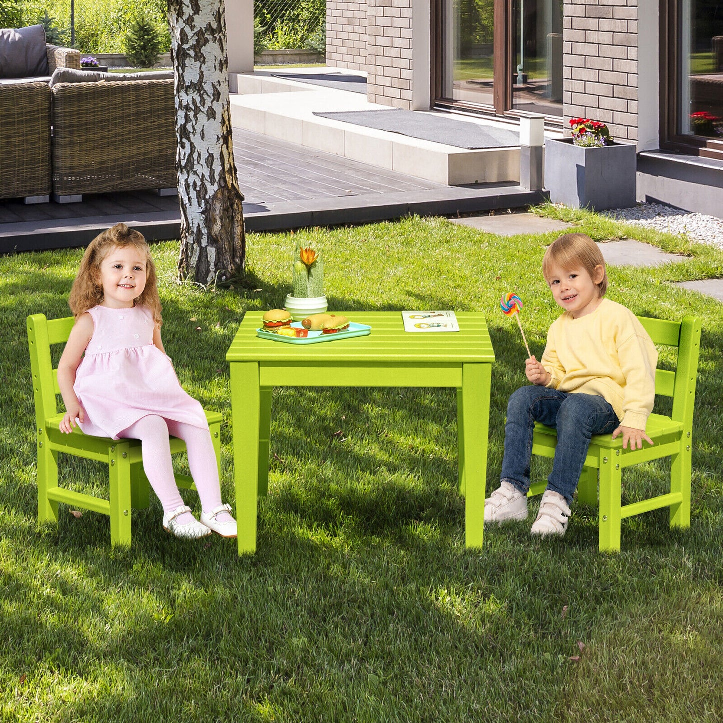Square Kids Activity Play Table 25.5 Inch HDPE