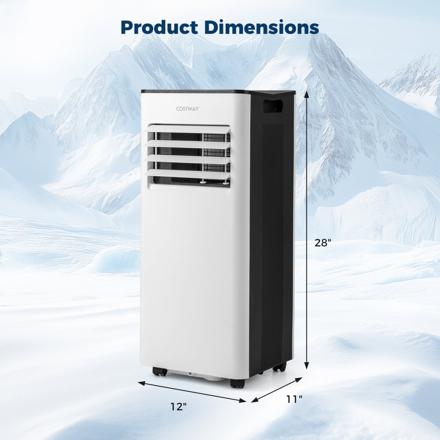 10000 BTU Portable Air Conditioner with Fan and Dehumidifier and LED Display