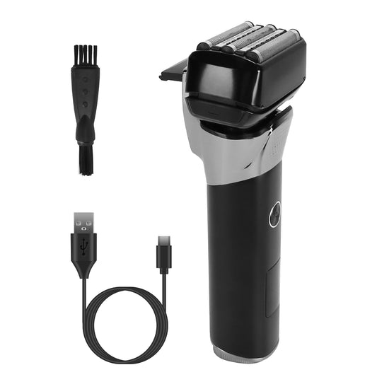 Electric Foil Face Shaver 5-Blade Electric Razor for Men Wet & Dry Jawline Beard Trimmer Precision Sideburn Shavers IPX6 Waterproof with LED Display C