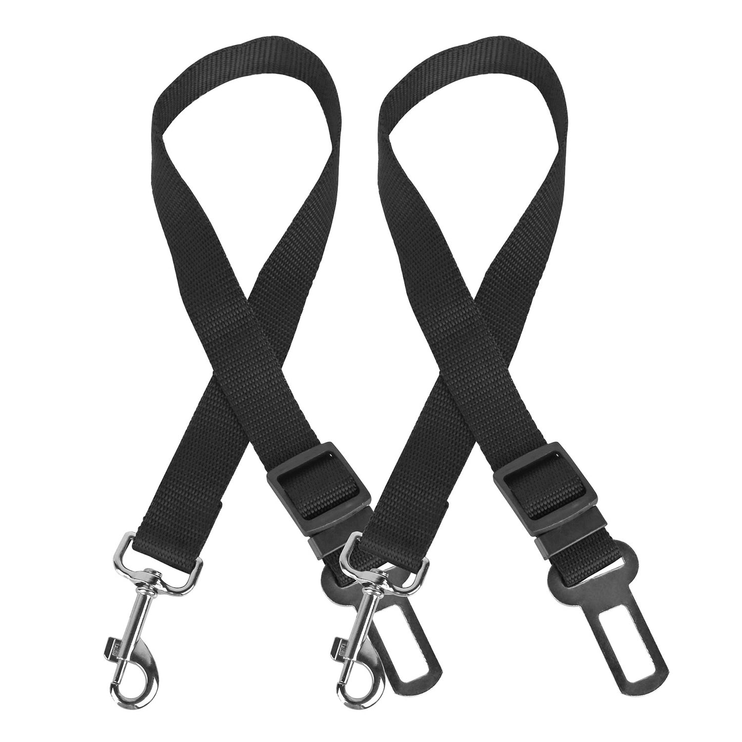 Dog Seat Belt Leash 2-Pack Adjustable Car Safety Harness