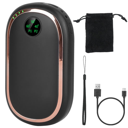 Rechargeable Hand Warmer with Power Bank & Digital Display