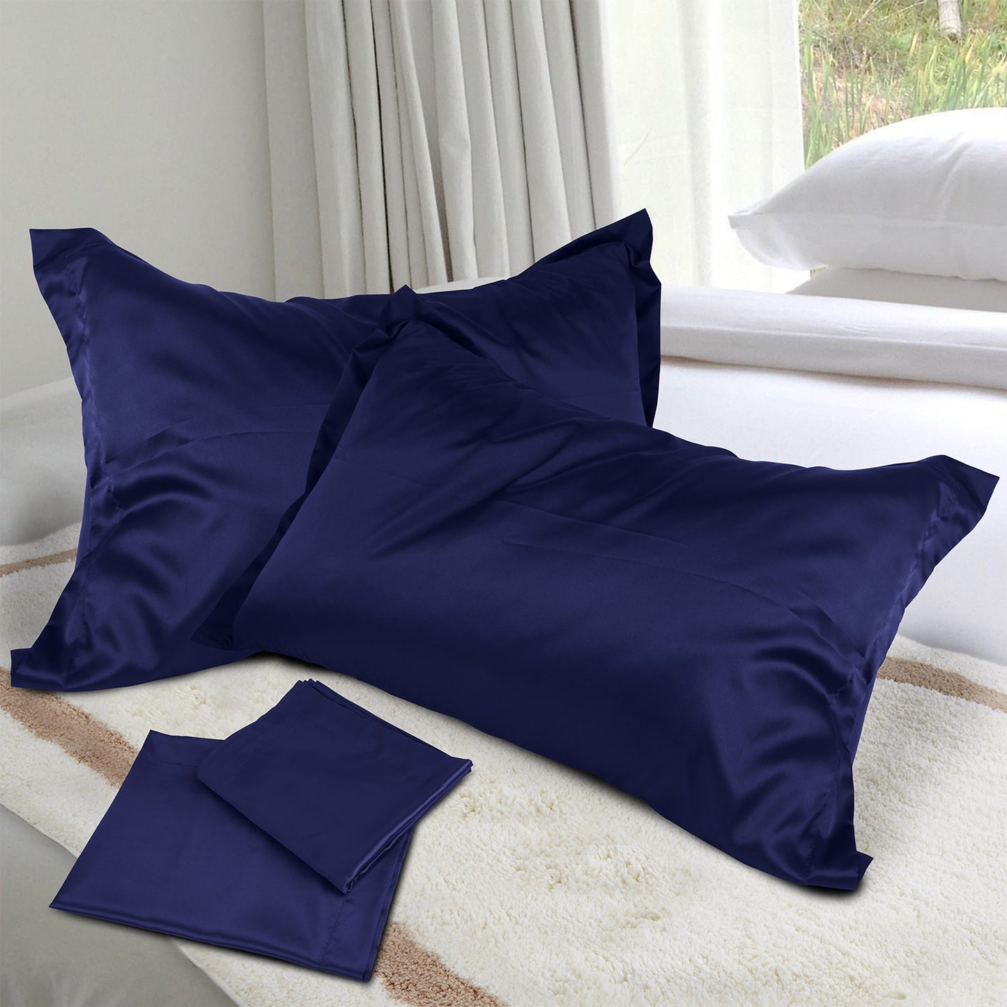 Satin King Pillowcase Set of 2 - Silky Smooth Hair & Skin Care