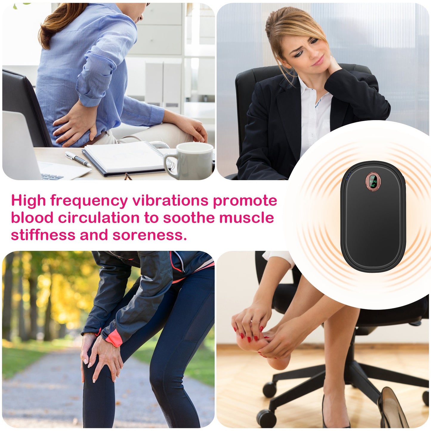 Rechargeable Hand Warmer with Power Bank & Digital Display