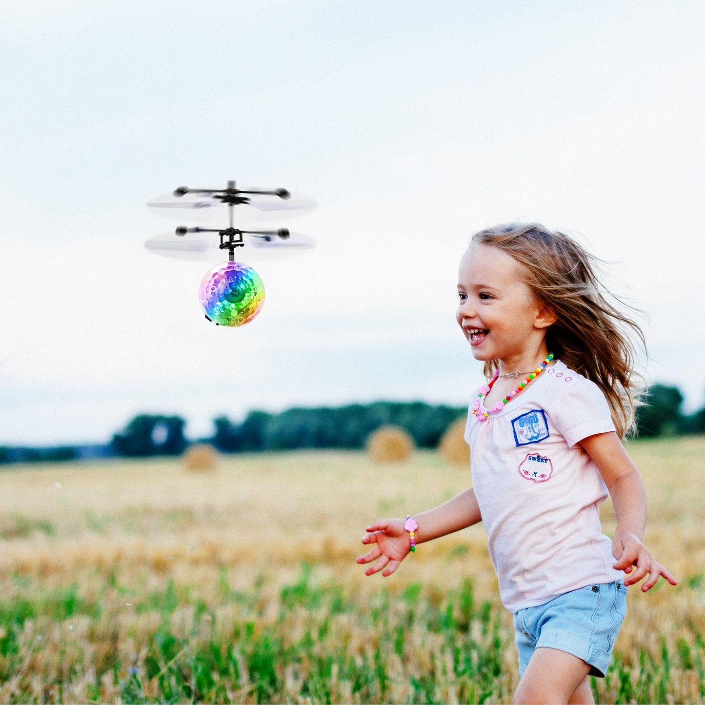 Flying Ball Toy with LED Lights & Hand Control