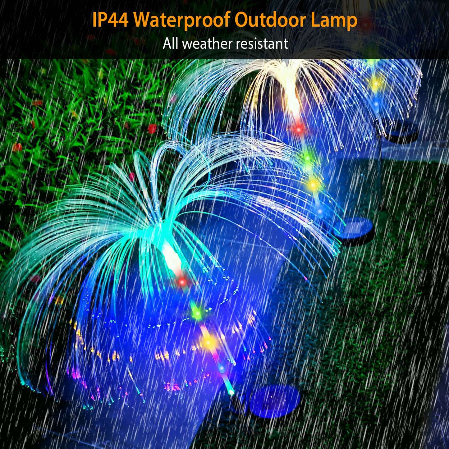 Solar Jellyfish Garden Lights 4-Pack with Color Changing LEDs