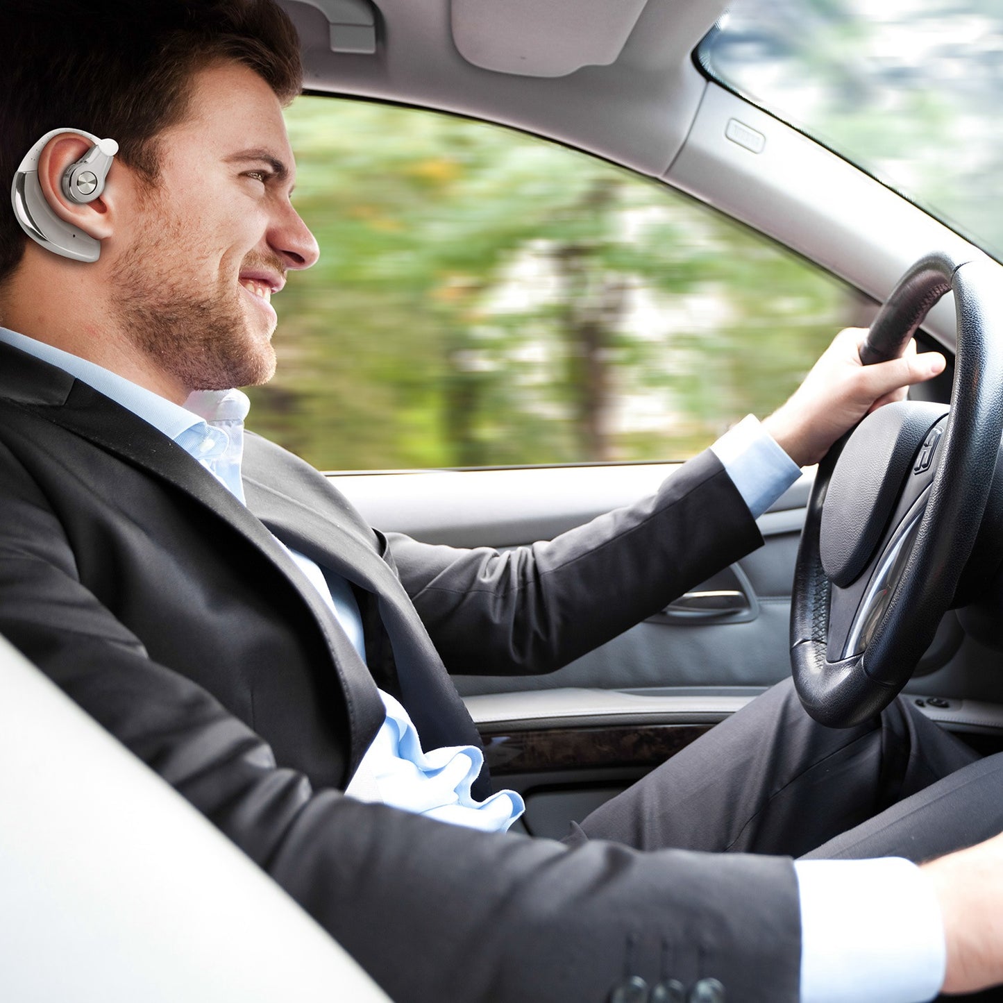 Wireless Bluetooth Earpiece with Mic for Business & Driving