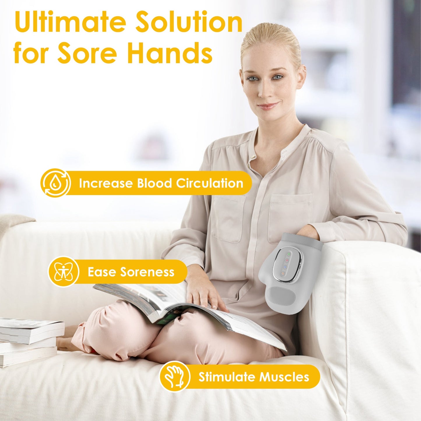 Cordless Hand Massager with Heat & Air Compression