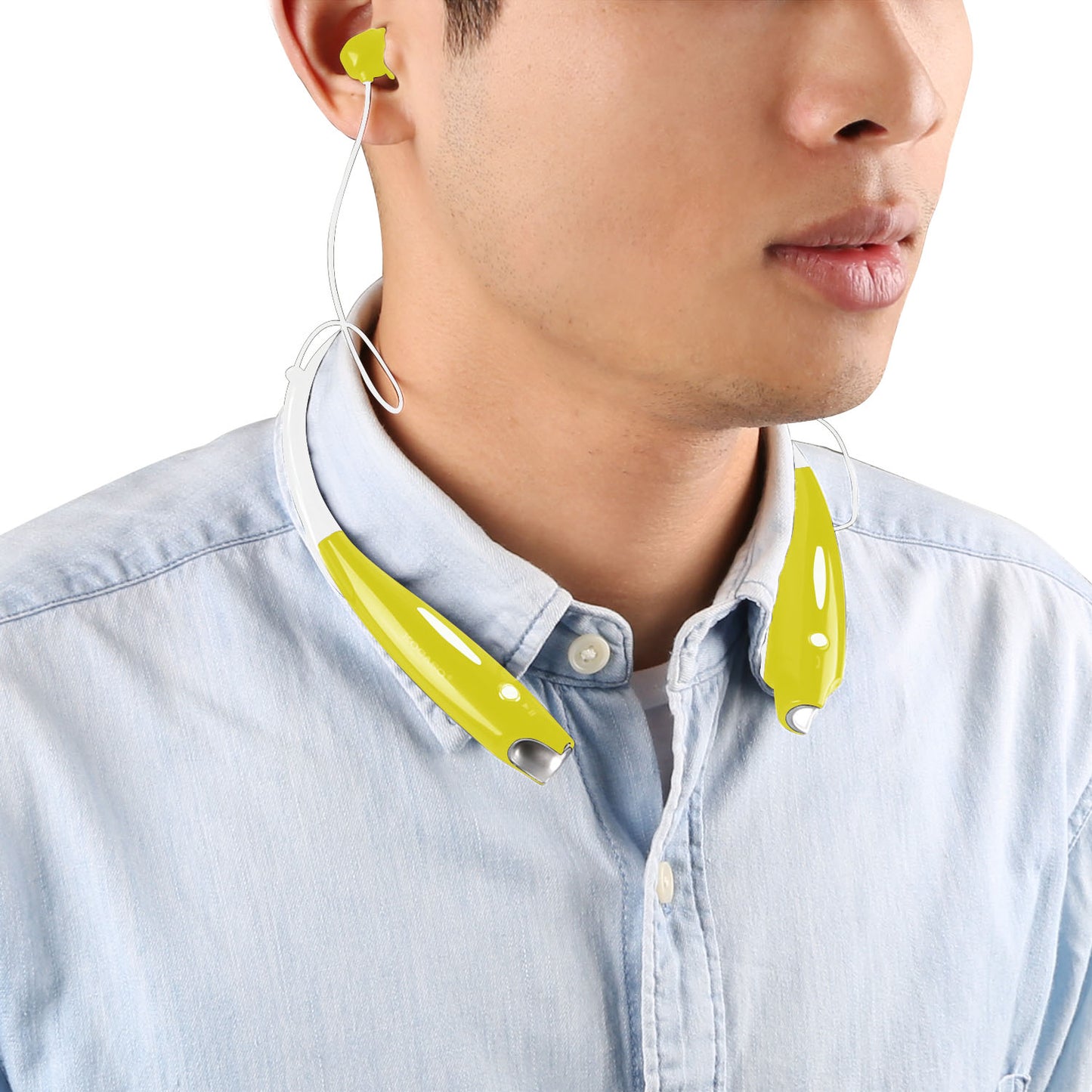 Wireless Sports Neckband Headphones with Magnetic Earbuds