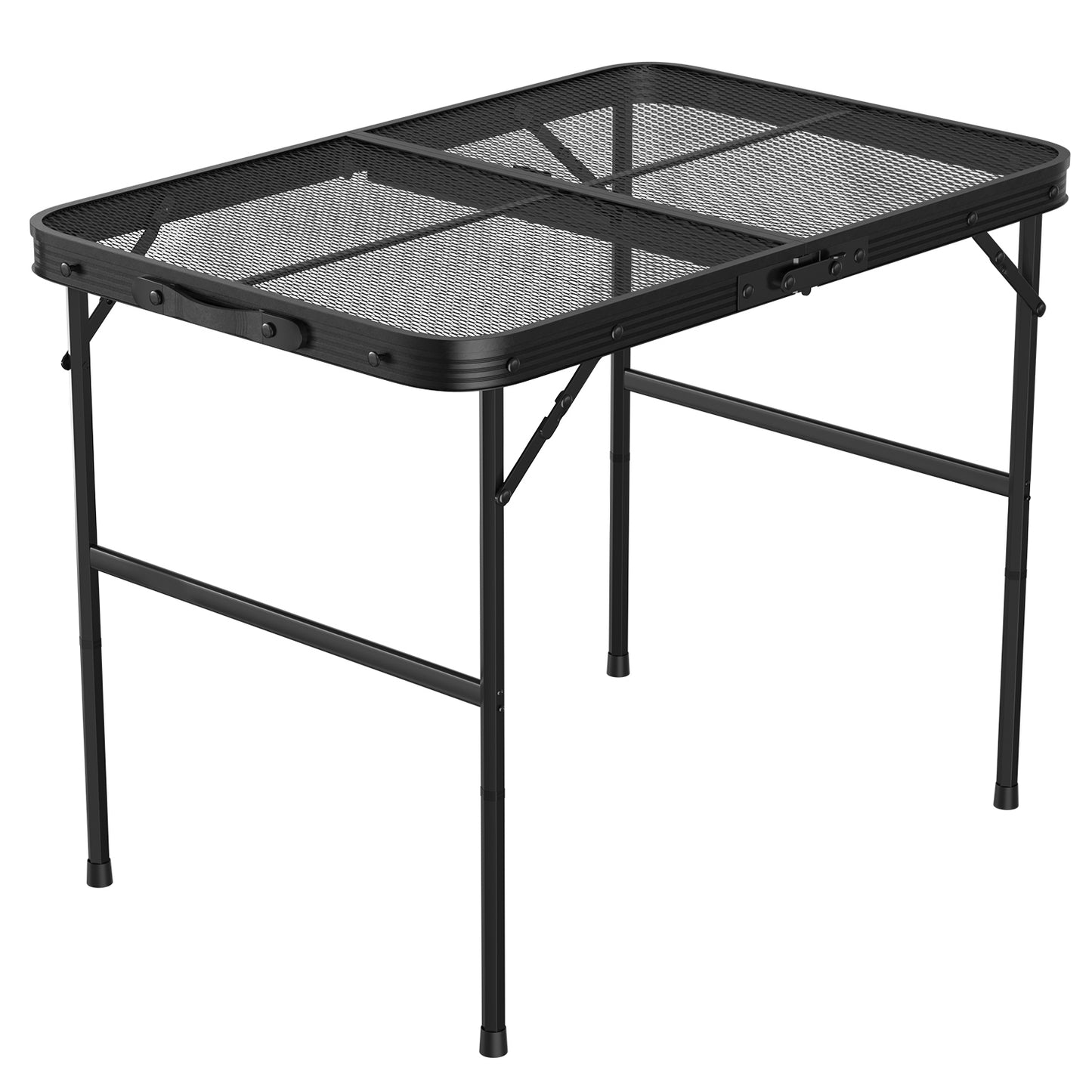 Foldable Camping Table with Adjustable Height & 88lb Capacity