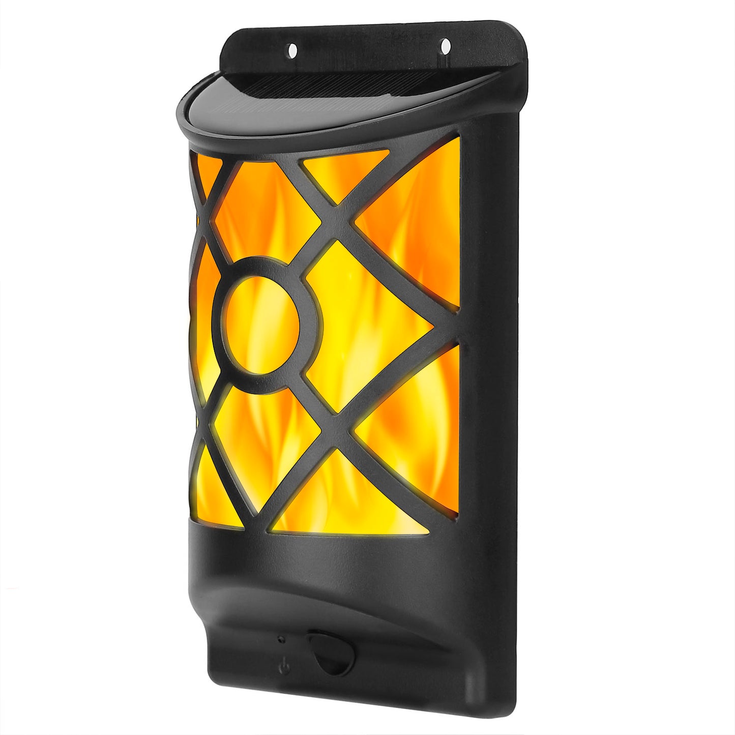 Solar Flame Wall Light with 96 LEDs - Waterproof Outdoor