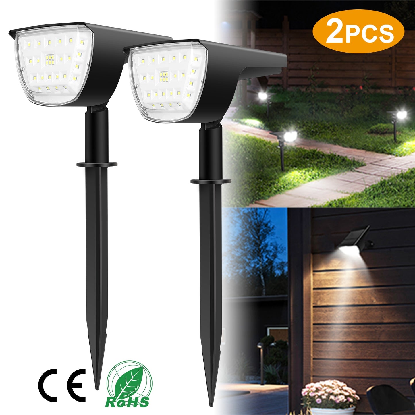 Solar Landscape Spotlight 32 LED Waterproof with 3 Modes