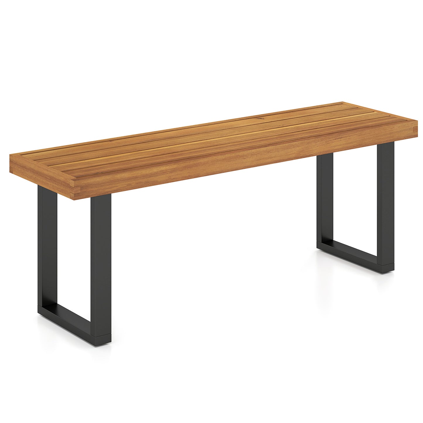 48-Inch Acacia Wood Outdoor Bench Set of 2