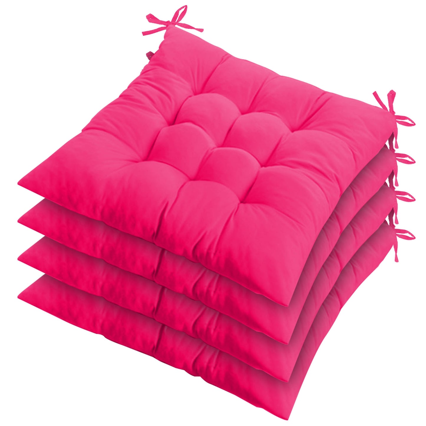 Square Chair Cushion Pads with Ties - 17.72" (Set of 4)
