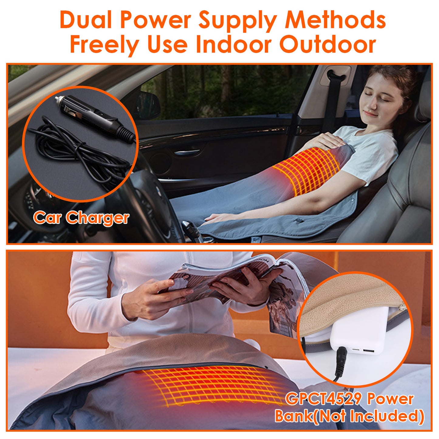 Electric Heated Throw Blanket with 3 Heat Levels & Auto Shutoff
