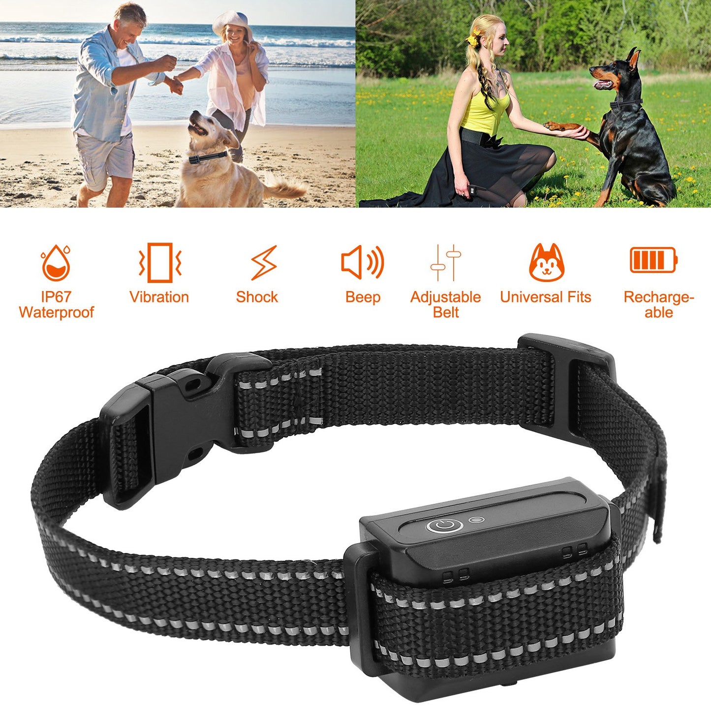 Dog Training Collar Receiver with 3280ft Range & IP67 Waterproof