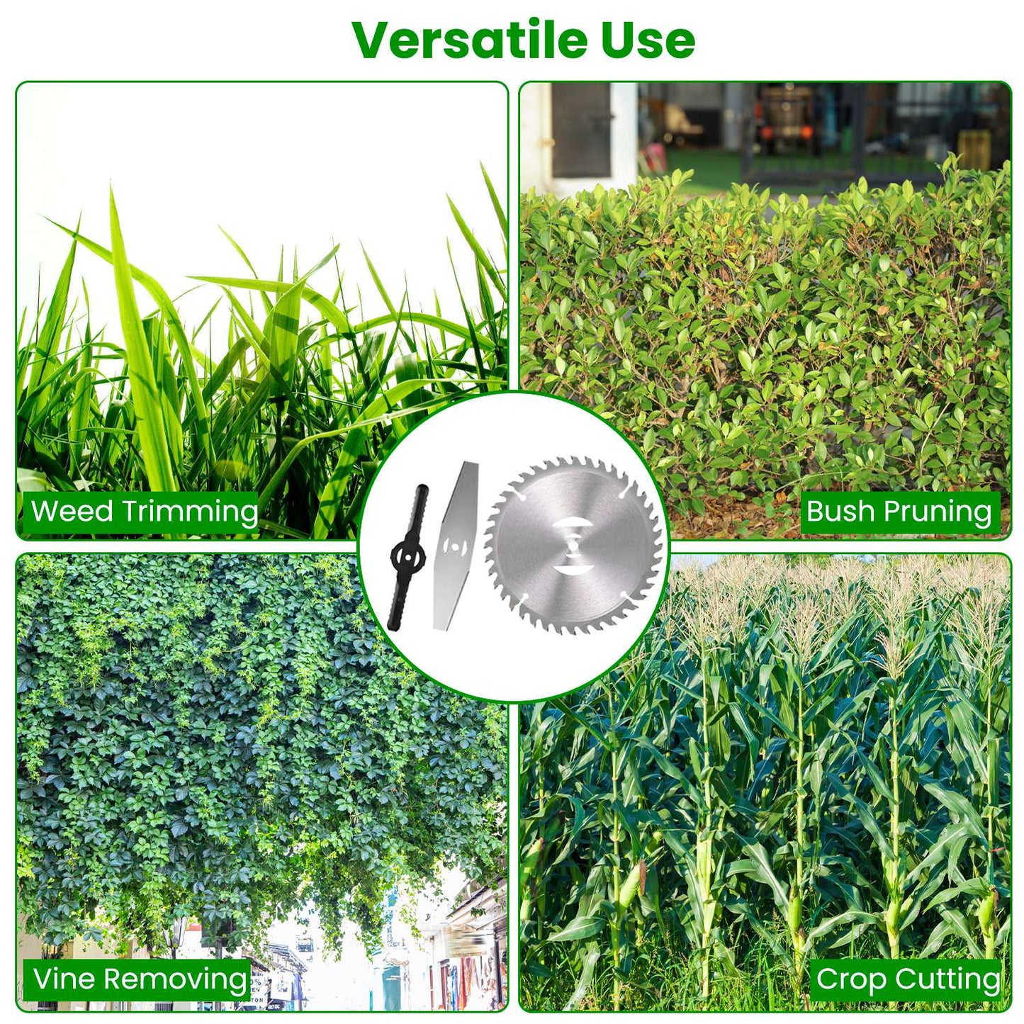Grass Trimmer Blade Set - 14 Piece Replacement Accessory Kit