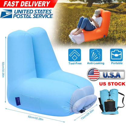 Inflatable Lounger Air Sofa with Portable Carry Bag