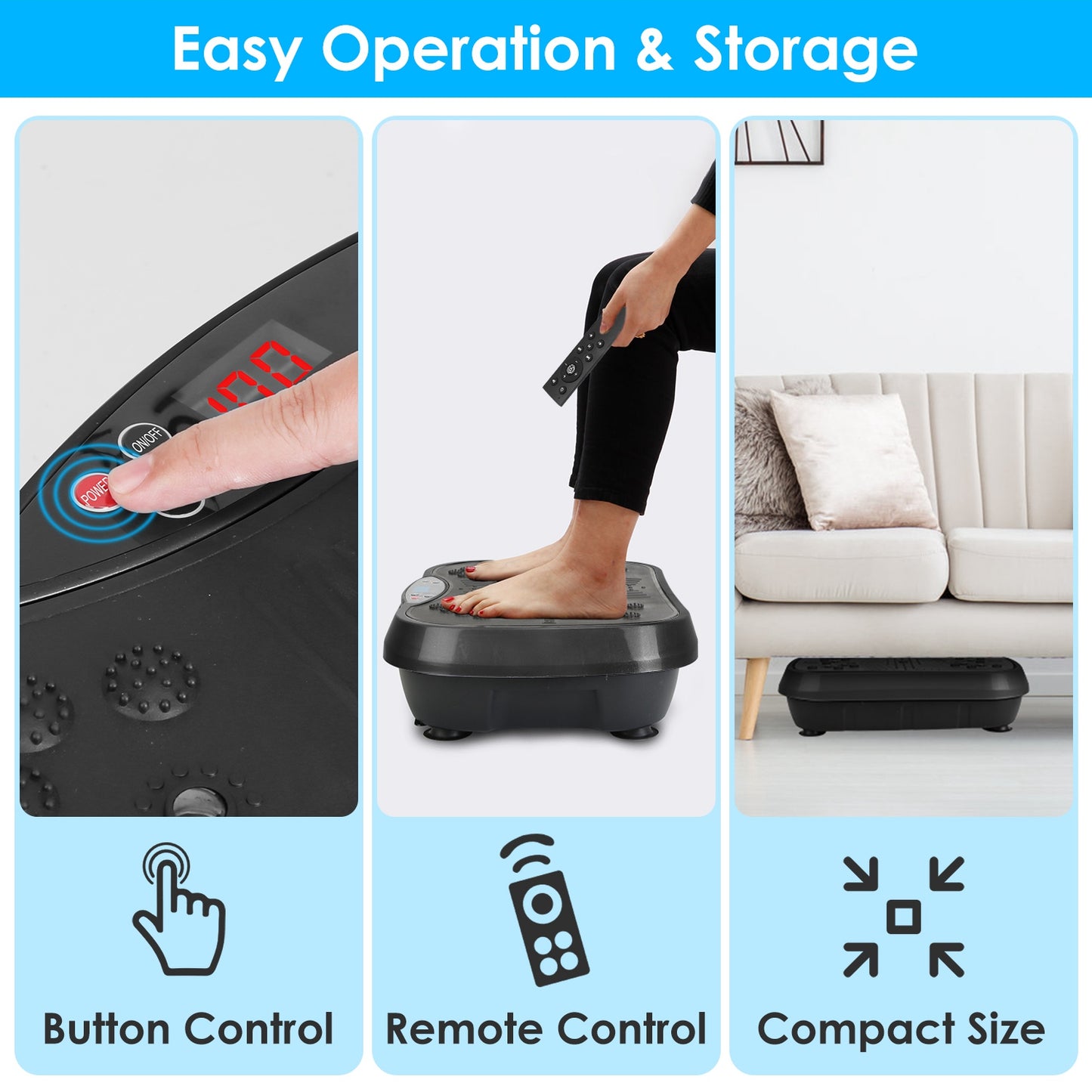 Vibration Plate Exercise Machine with 120 Speed Levels