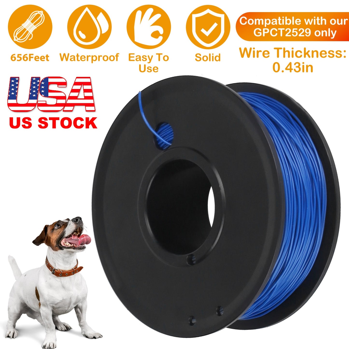 Dog Fence Boundary Wire 656ft Copper for Underground Systems