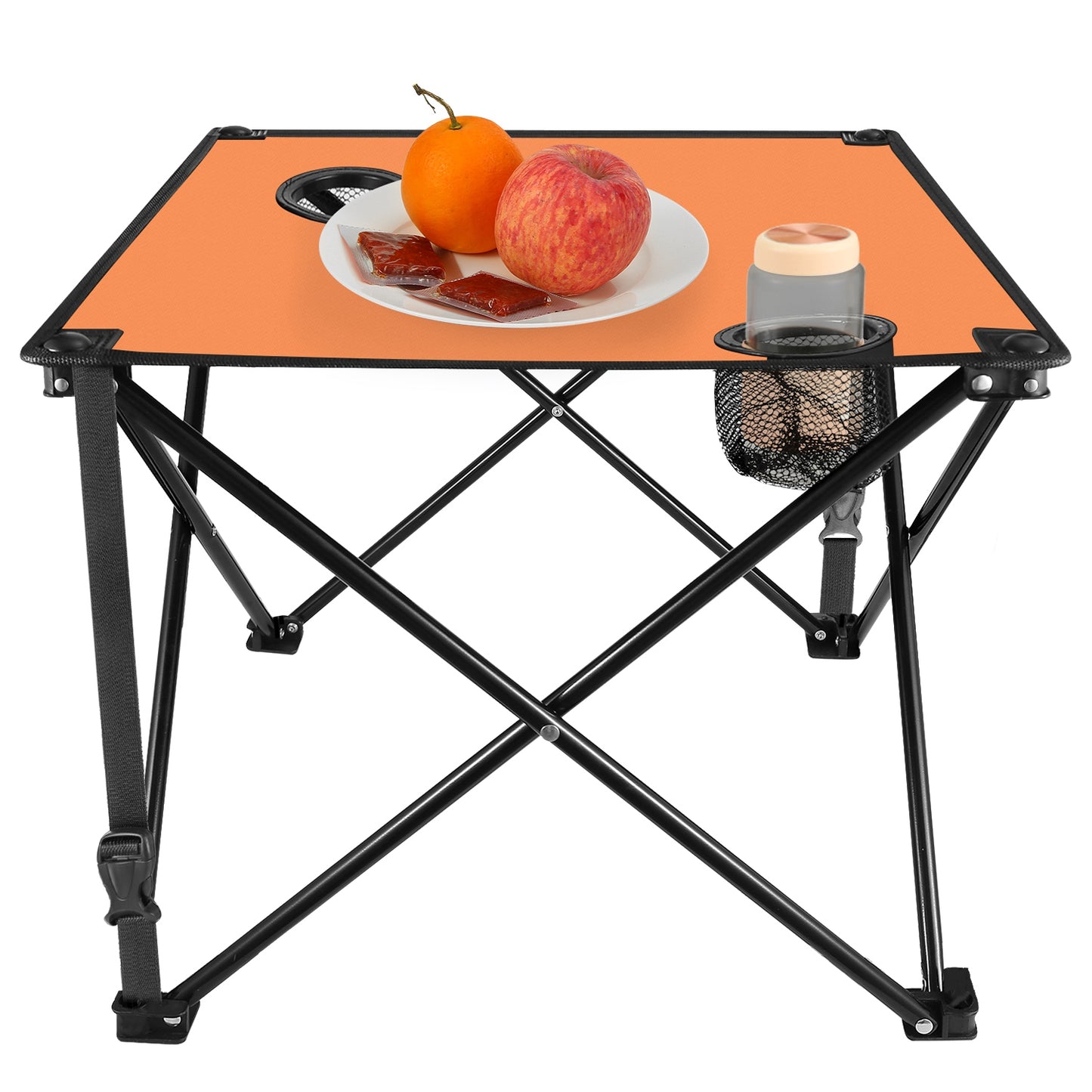 Foldable Camping Table with Cup Holders & Carry Bag (2-Pack)