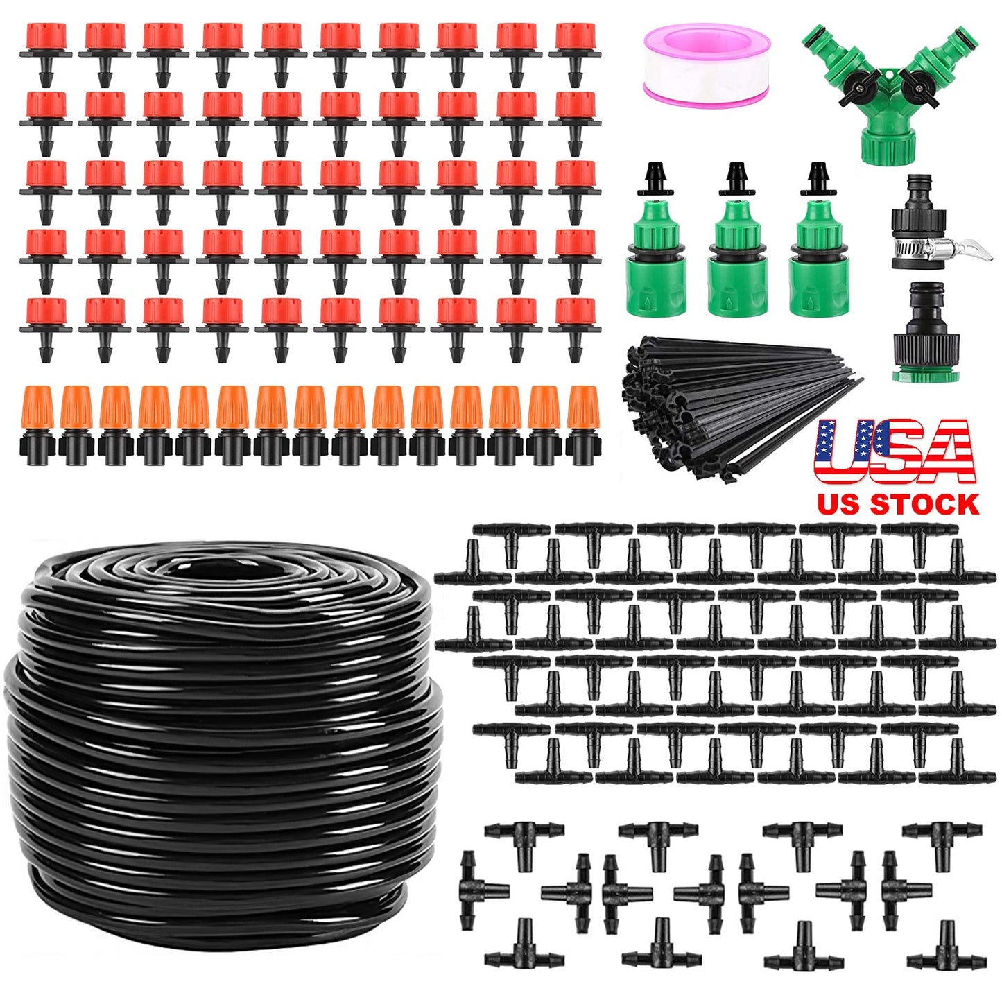 Drip Irrigation Kit 164FT Automatic Garden Watering System