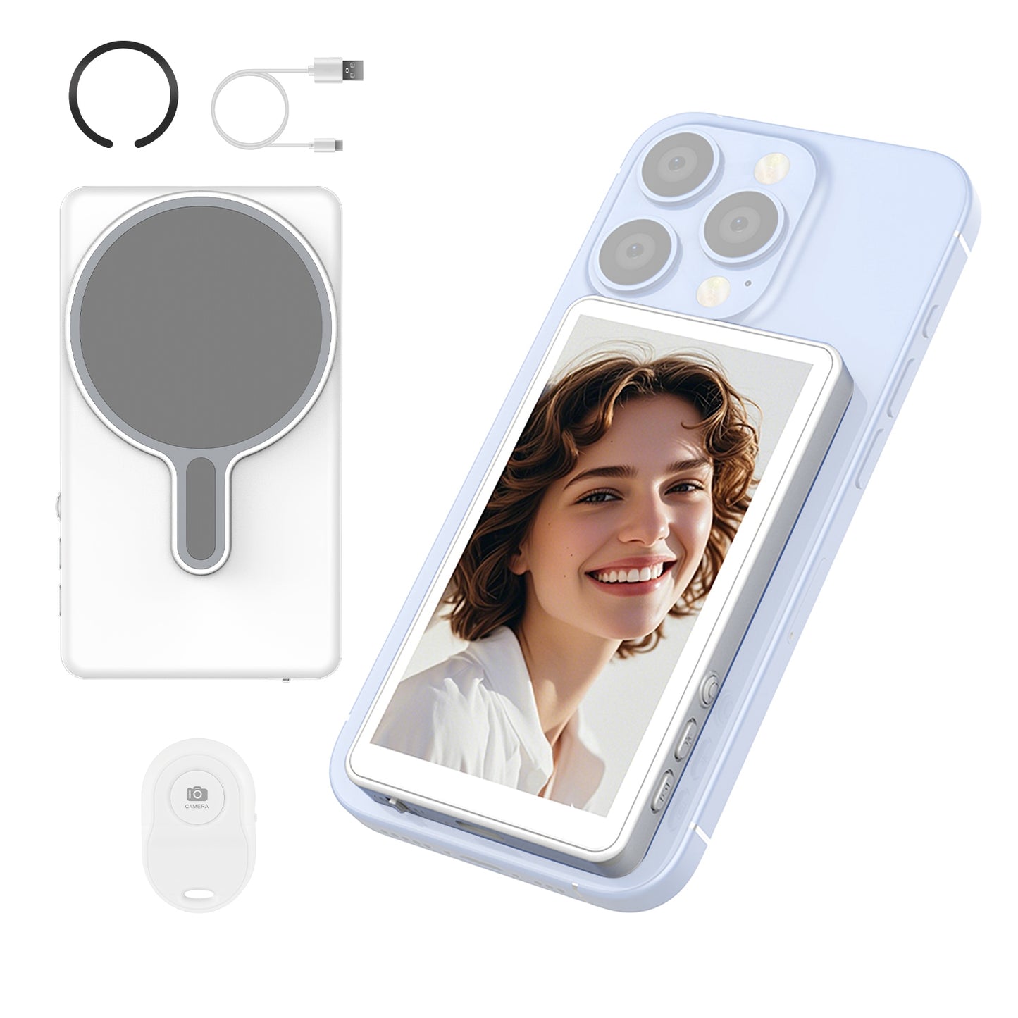 Wireless Selfie Monitor Screen with Remote for Vlogging