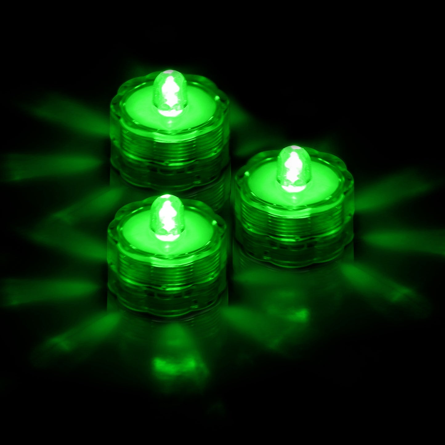 Submersible LED Tea Lights - Waterproof Battery Operated (3-Pack)