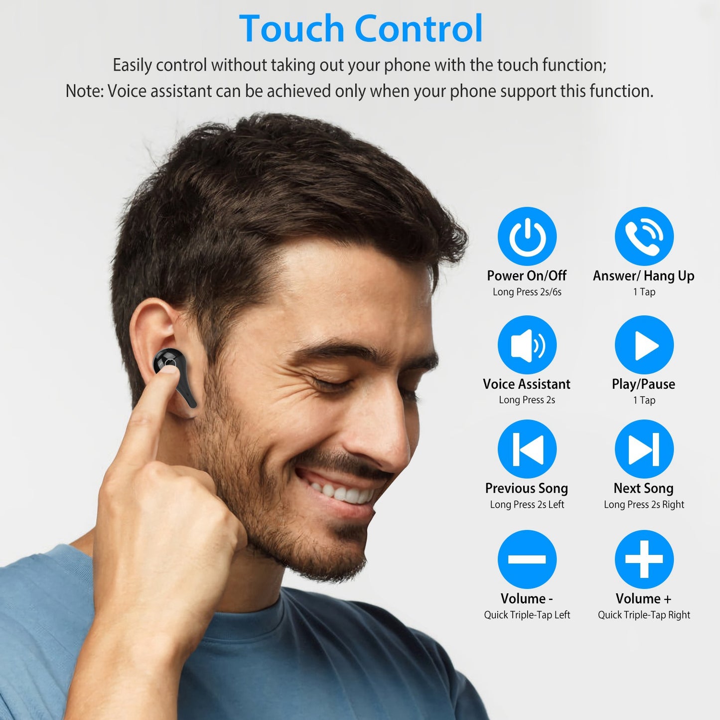 Wireless Earbuds with IPX7 Waterproof & LED Charging Case