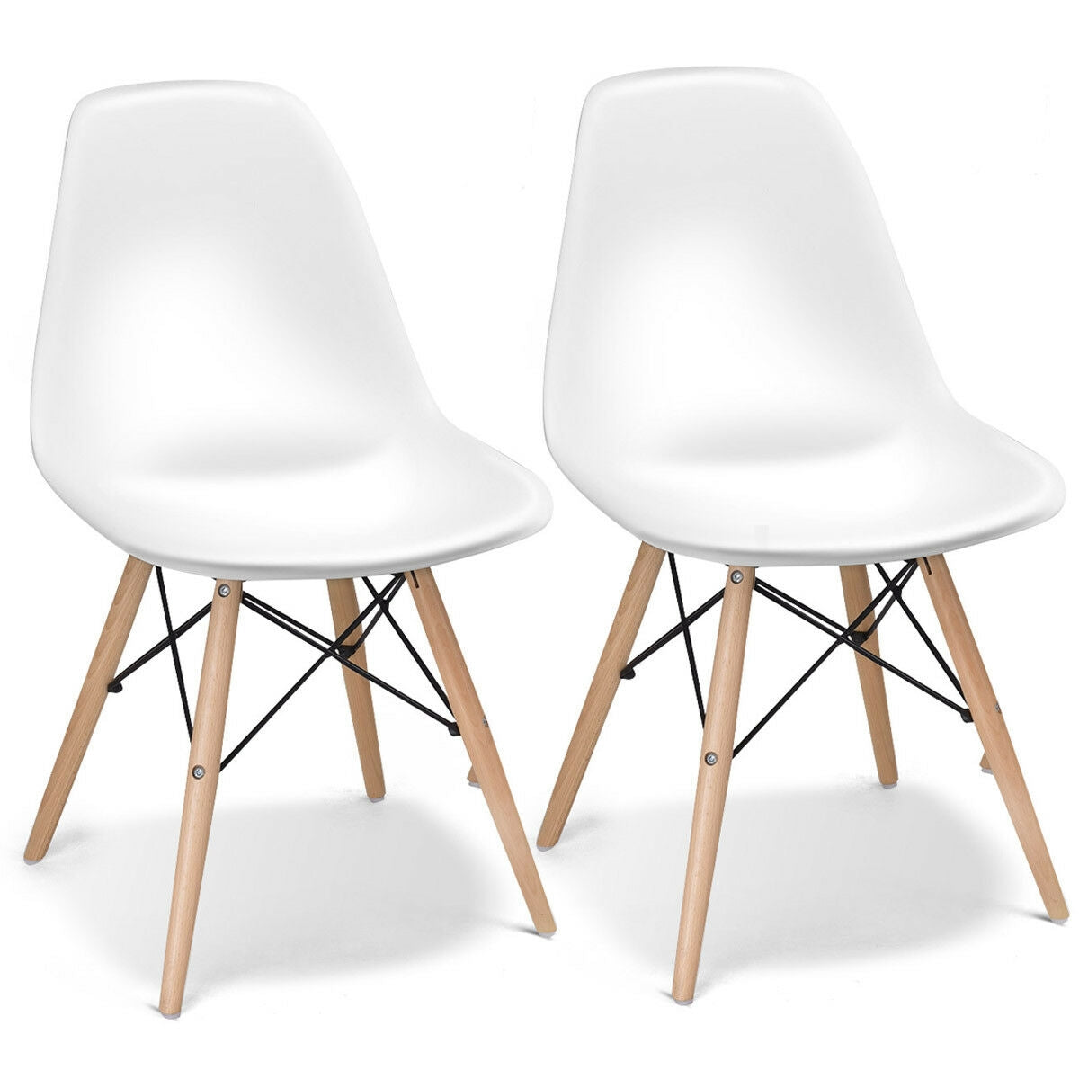 Mid-Century Modern Dining Side Chair Set of 2
