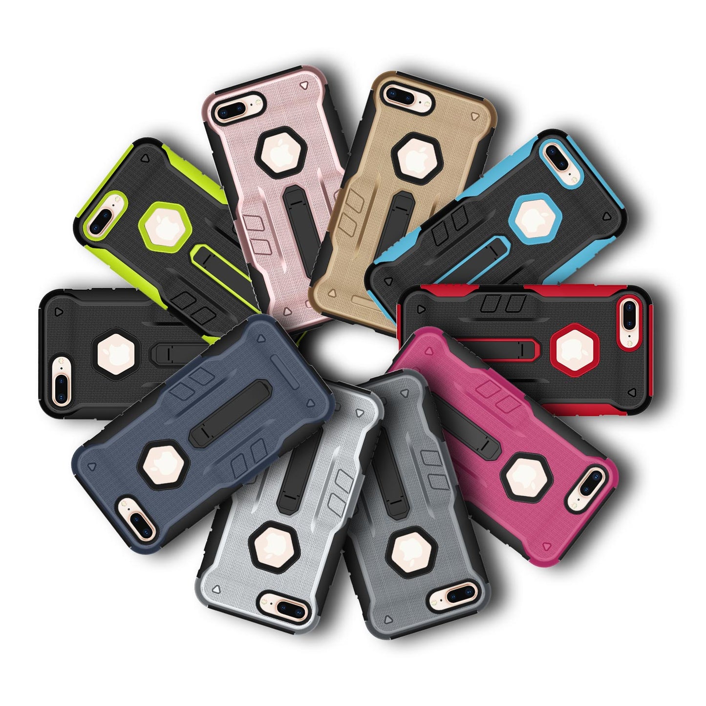 iPhone 8 Plus Rugged Case with Magnetic Kickstand
