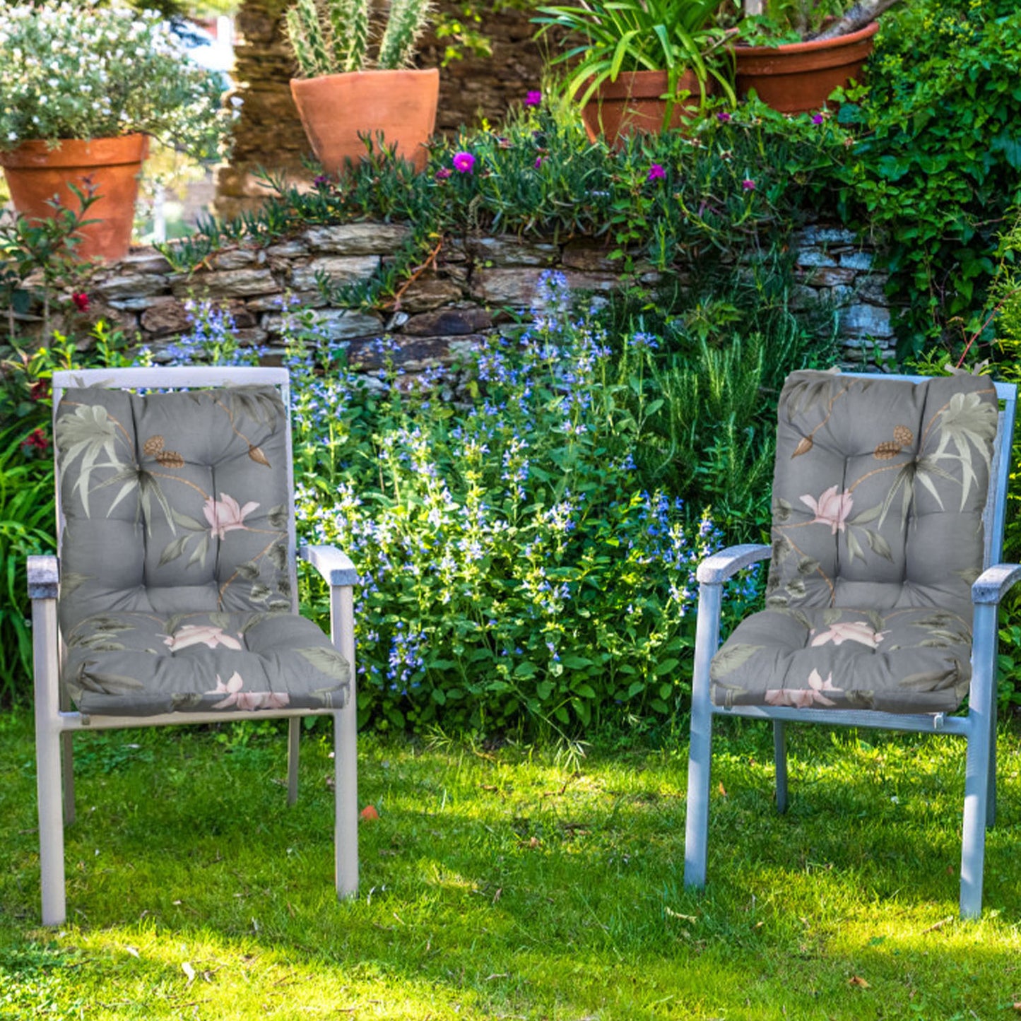 Rocking Chair Cushion Set with Non-Slip Ties - 2 Piece