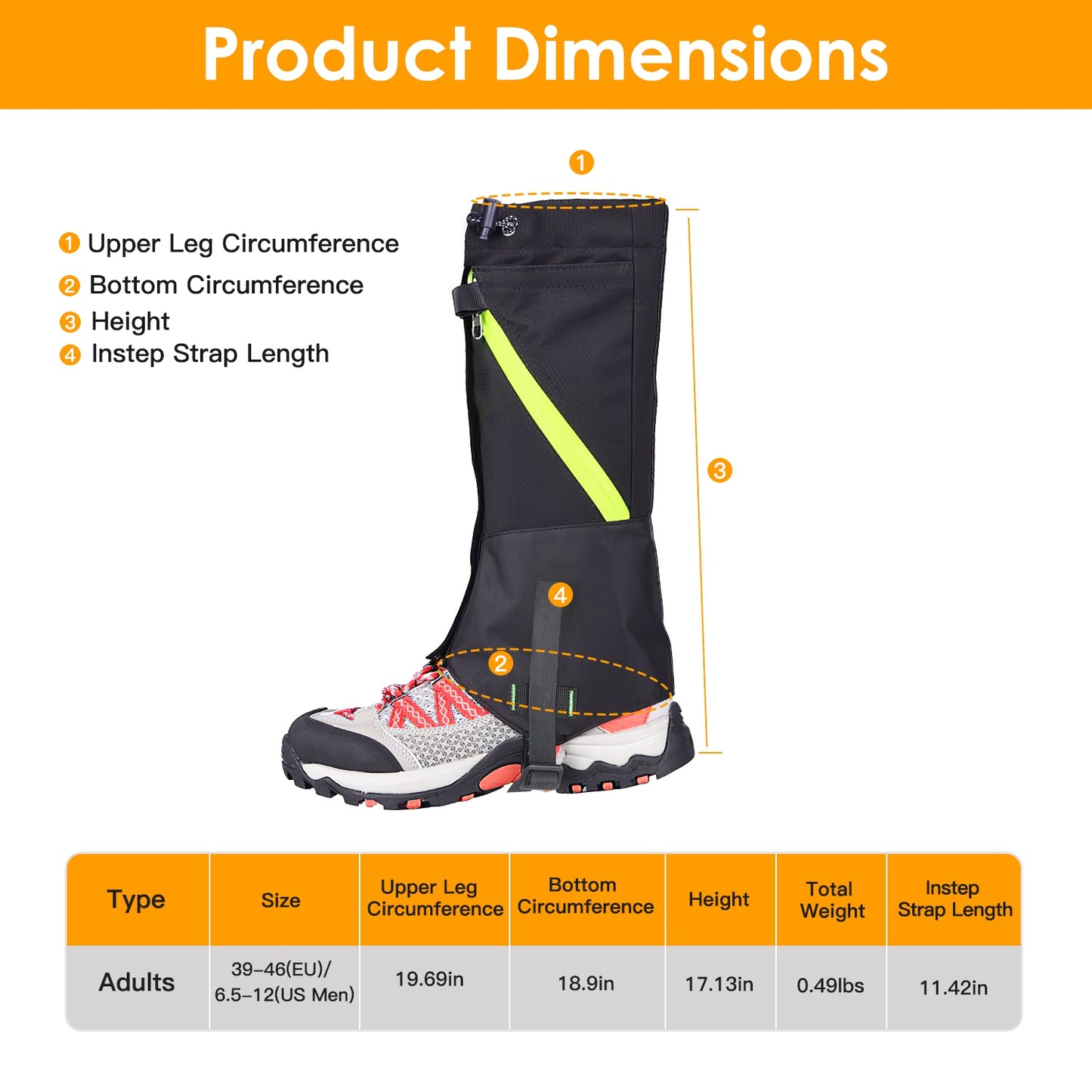 Leg Gaiters Waterproof Snow Boot