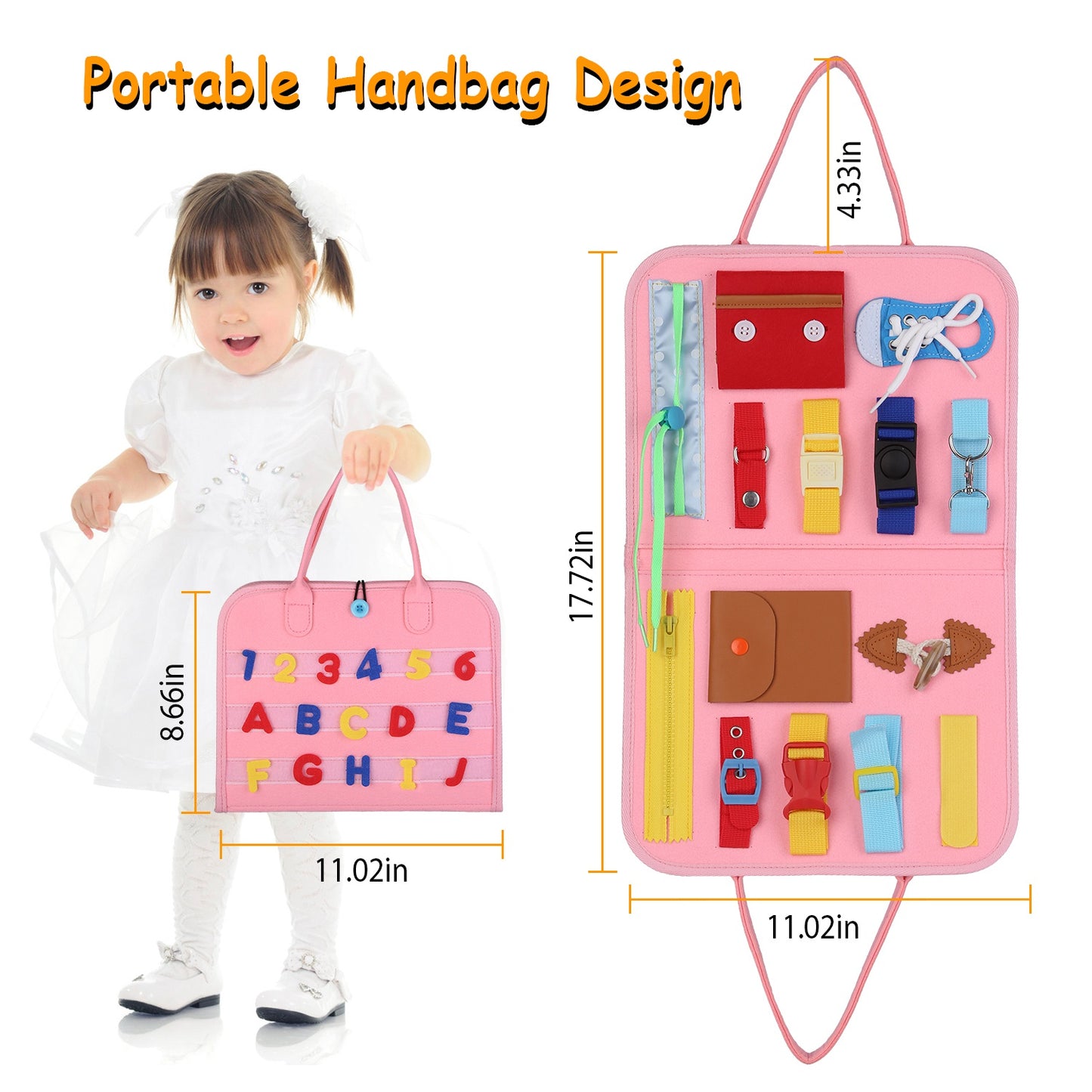 Busy Board Sensory Activity Toy for Toddlers Ages 1-6