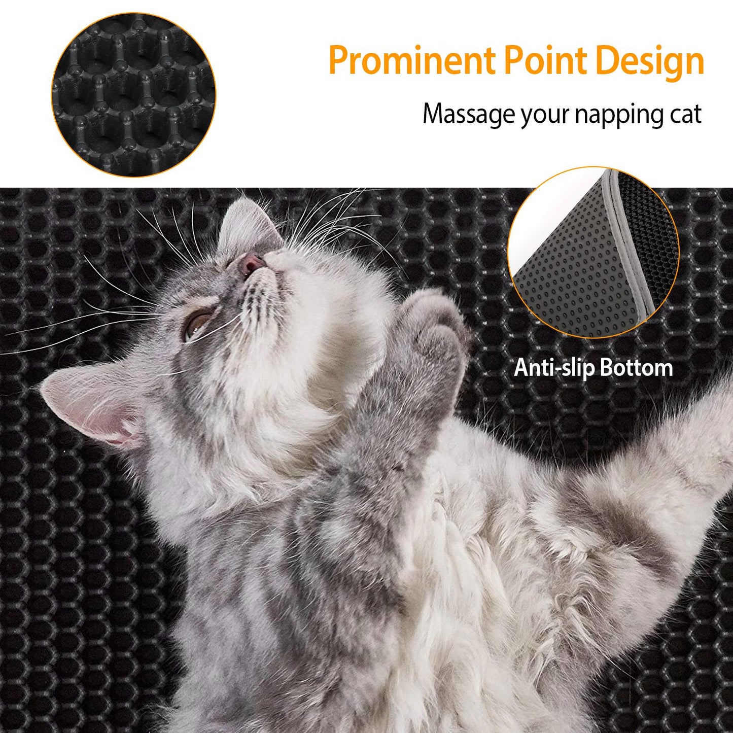 Double Layer Cat Litter Mat with Honeycomb Design