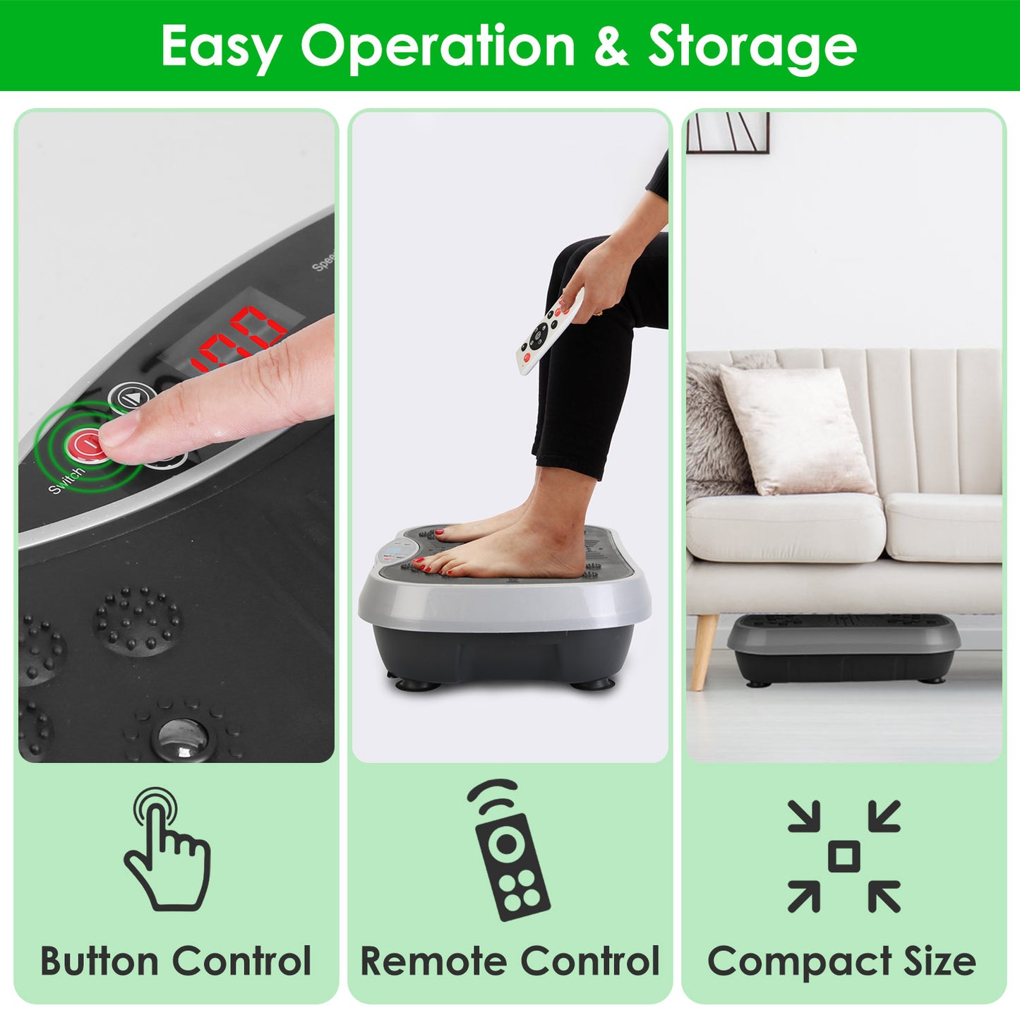 Vibration Platform Exercise Machine with Resistance Bands