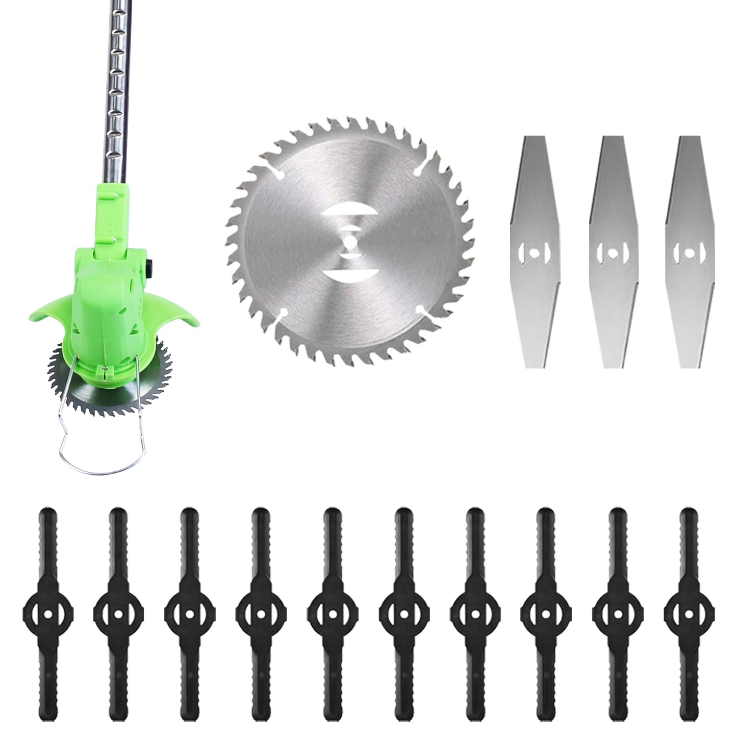Grass Trimmer Blade Set - 14 Piece Replacement Accessory Kit