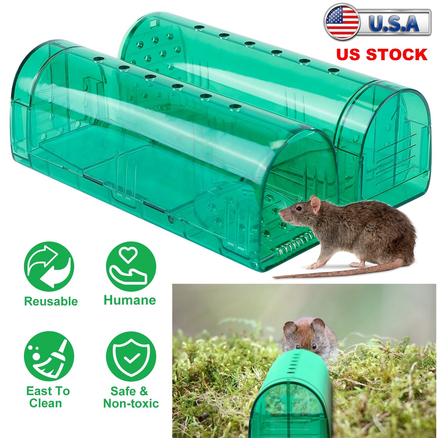 Humane Mouse Trap Live Catch & Release - 2 Pack