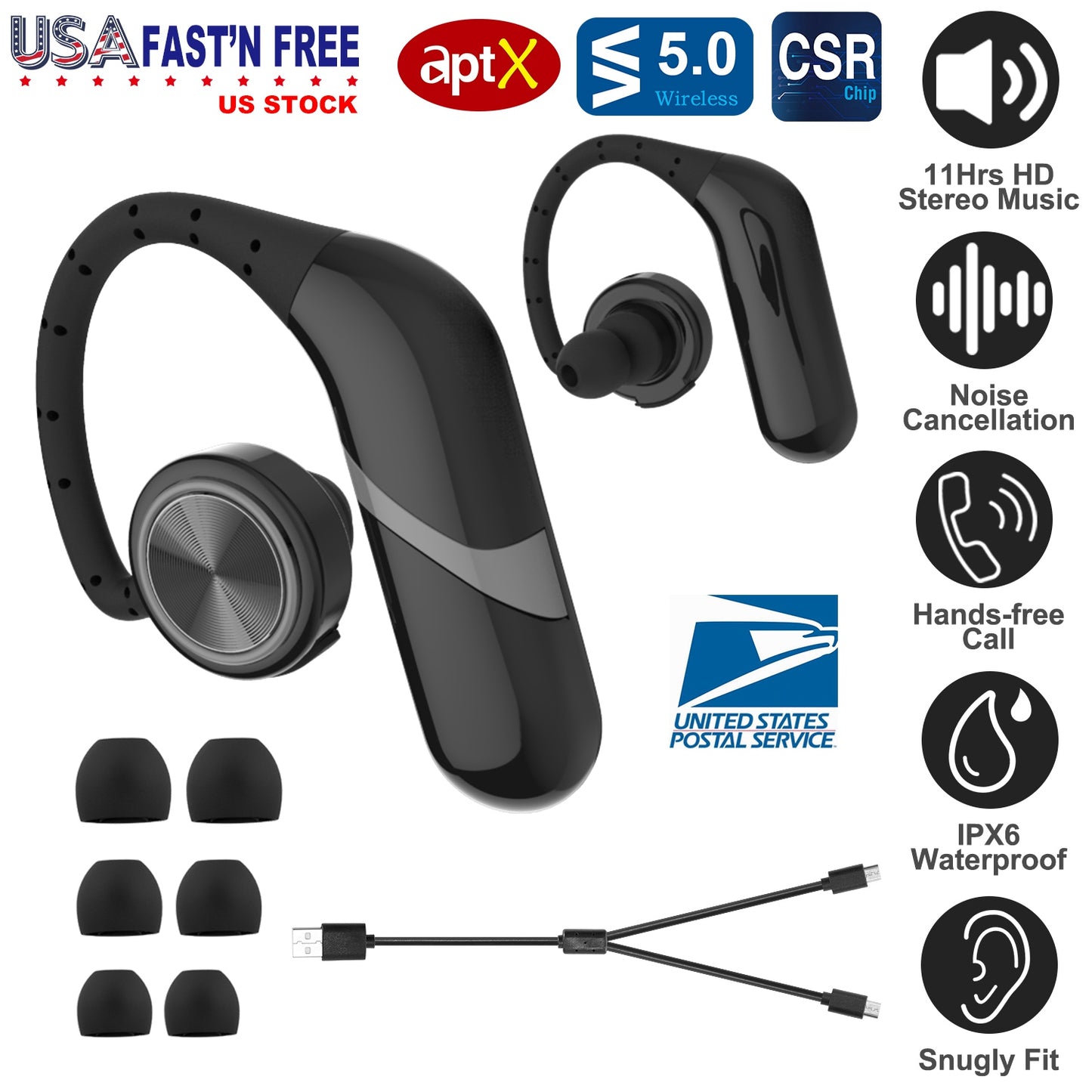 True Wireless Earbuds with 11-Hour Playtime & IPX6 Waterproof