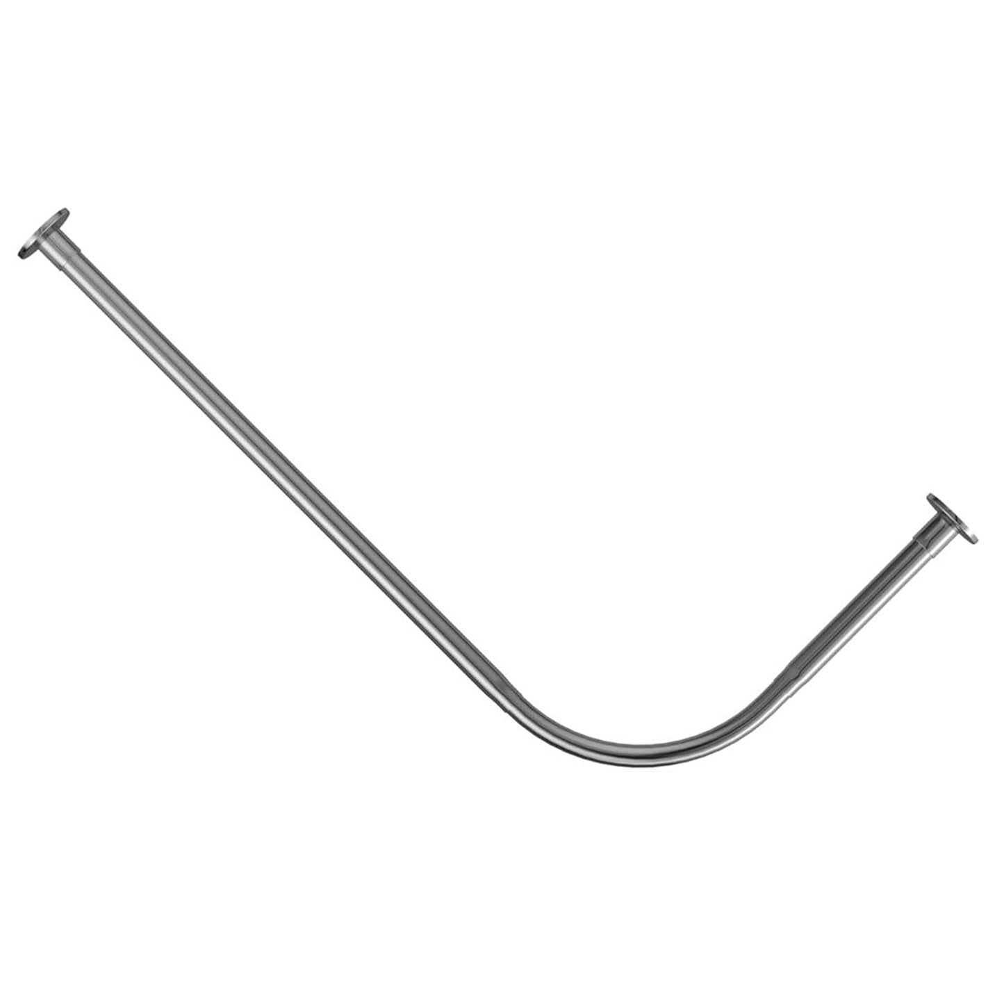 L-Shaped Curved Shower Curtain Rod - Stainless Steel
