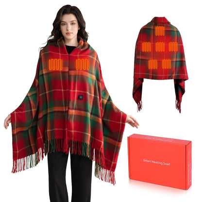 USB Heated Shawl with 3 Heat Levels and Zipper