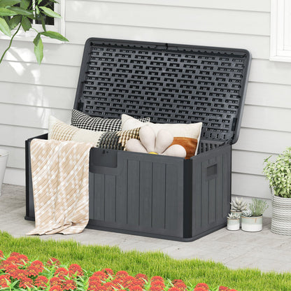 100 Gallon Large Deck Box with Lockable Lid for Patio