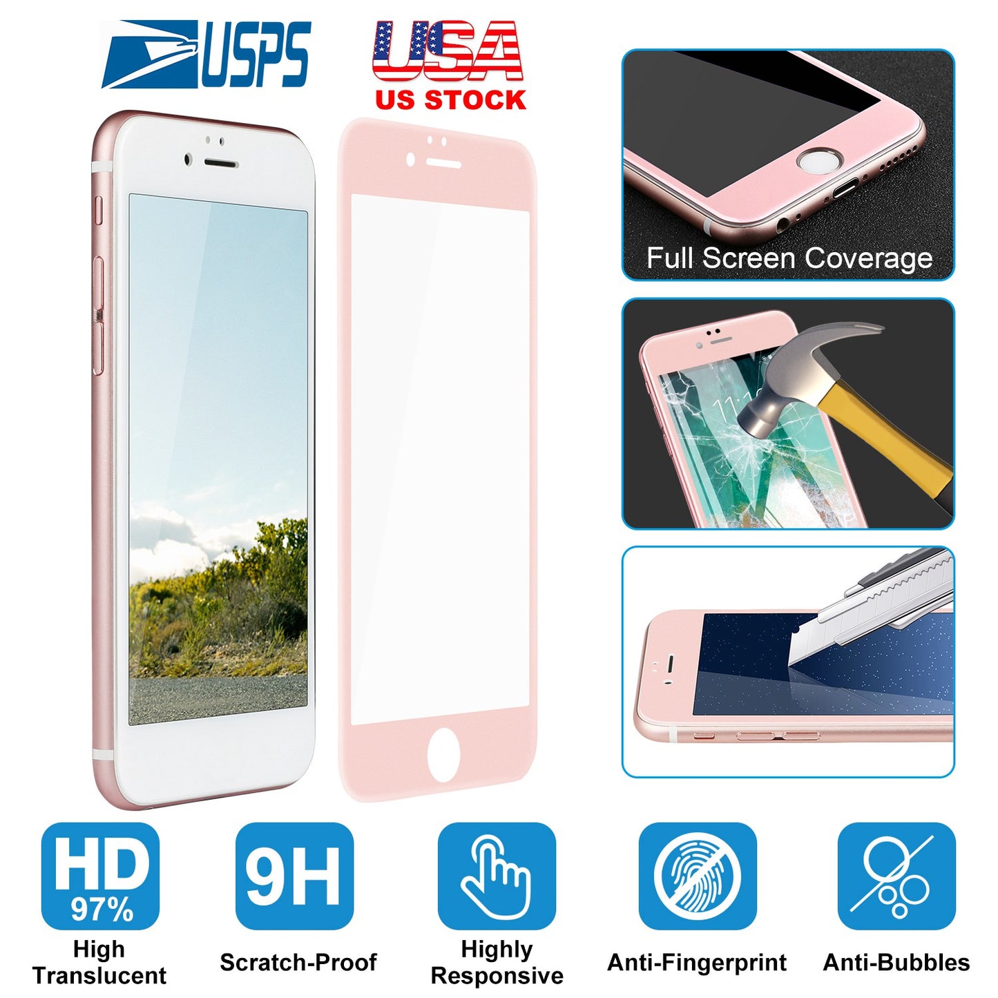 iPhone 6 Plus Tempered Glass Screen Protector 3D Edge