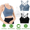 3-Pack Cross Back Strappy Fitness Sports Bra