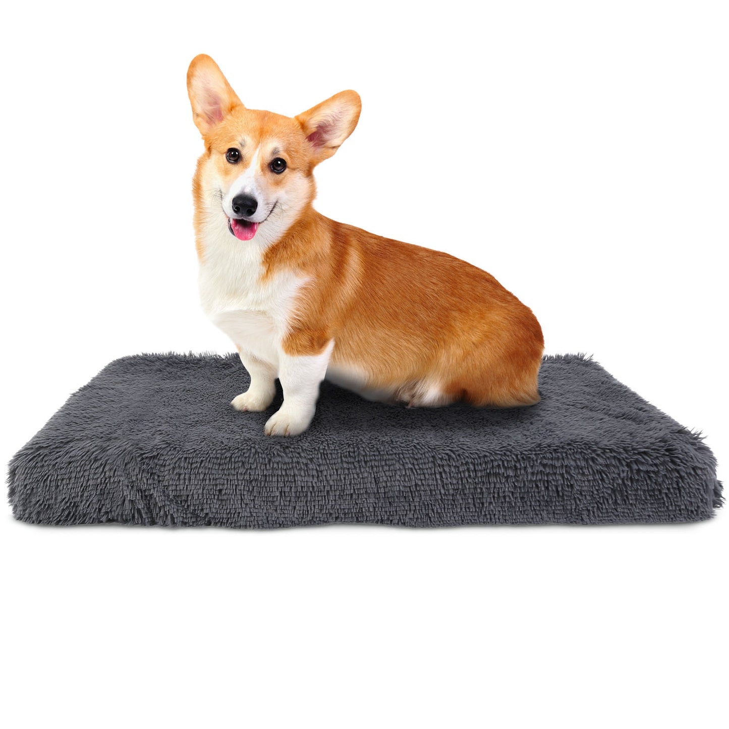 Dog Bed Plush Cushion with Egg Crate Foam - Washable Cover