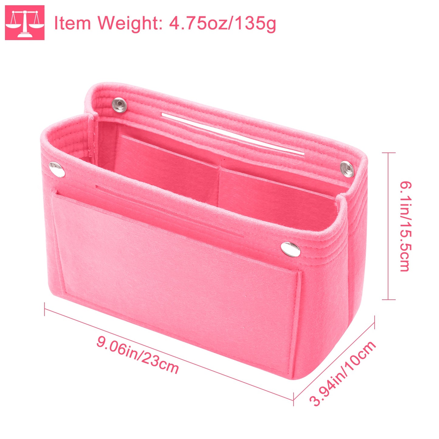 Felt Handbag Insert Organizer Purse