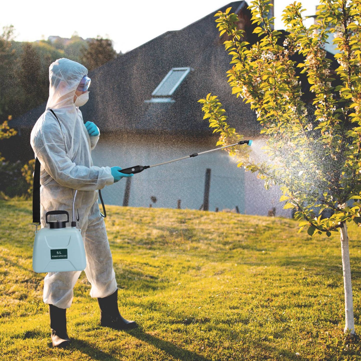 Electric Plant Sprayer 5L Rechargeable with Telescopic Wand