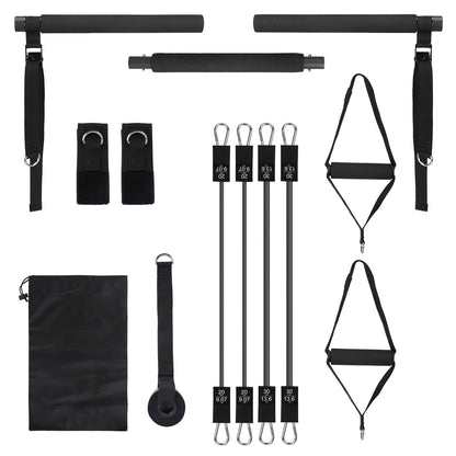 Pilates Bar Kit with 100LBS Resistance Bands & Accessories