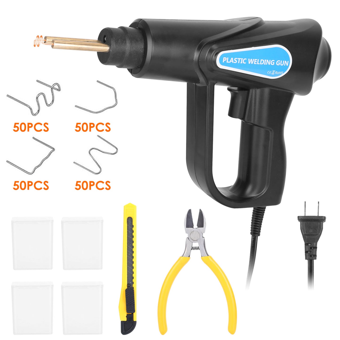 70W Plastic Welder Kit for Bumper Repair with 200 Staples
