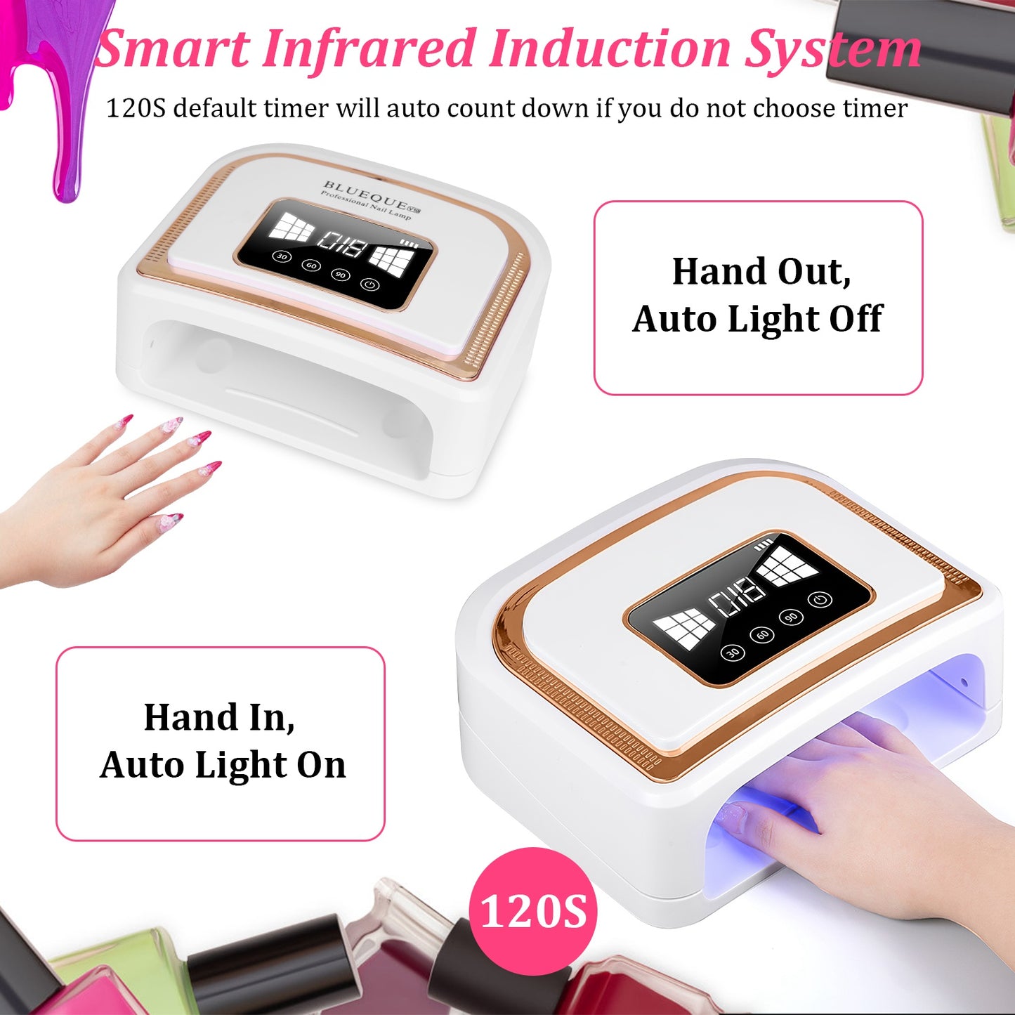 120W LED UV Nail Lamp