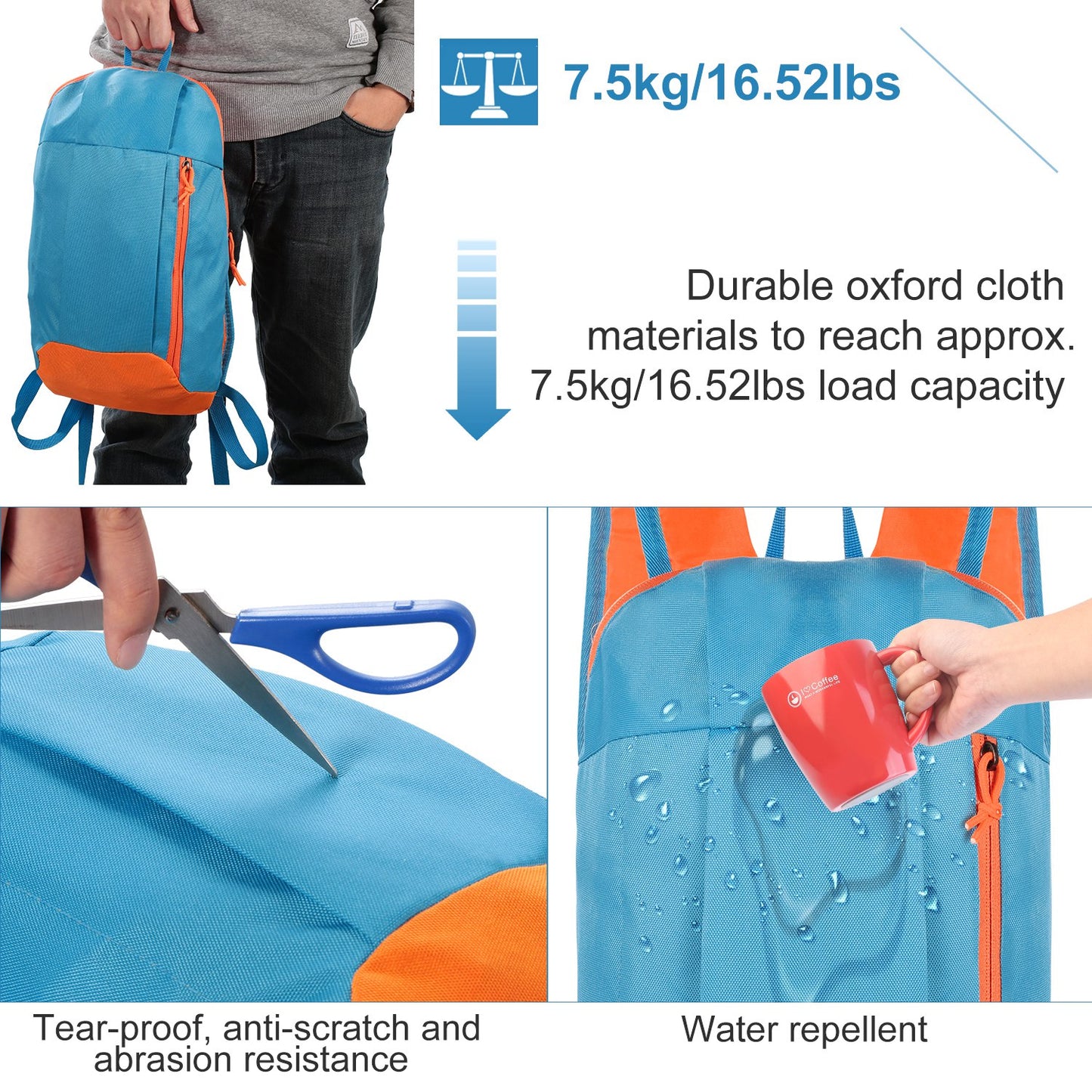 10L Waterproof Daypack for Hiking, Cycling & Travel